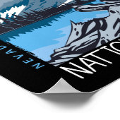 Nationalpark Nevada Retro Grosses Becken Poster (Ecke)