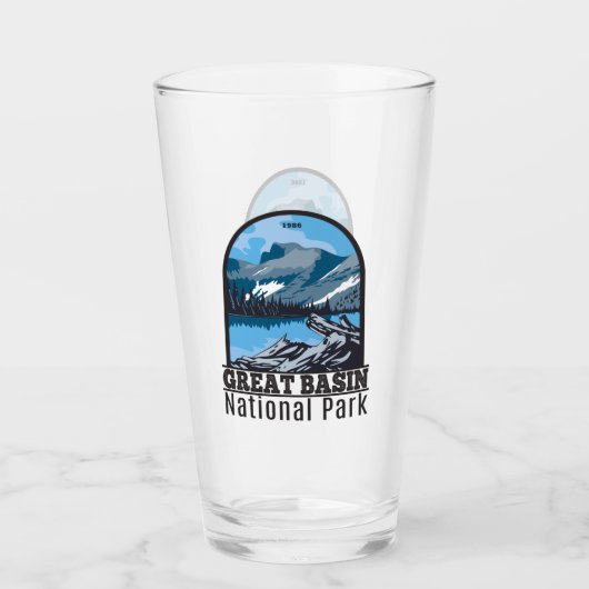 Nationalpark Nevada Vintag Glas (Vorderseite)