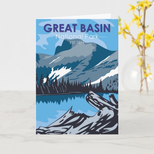 Nationalpark Nevada Vintag Karte (Gelbe Blume)