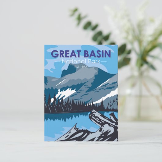 Nationalpark Nevada Vintag Postkarte (Stehend Vorderseite)