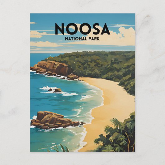 Nationalpark Noosa Traditionelles Reiseplakat Postkarte (Vorderseite)