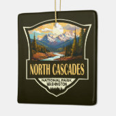 Nationalpark Nord Cascades - Illustration Keramikornament (Links)
