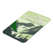 Nationalpark Nord Cascades - Illustration Magnet (Linke Seite)