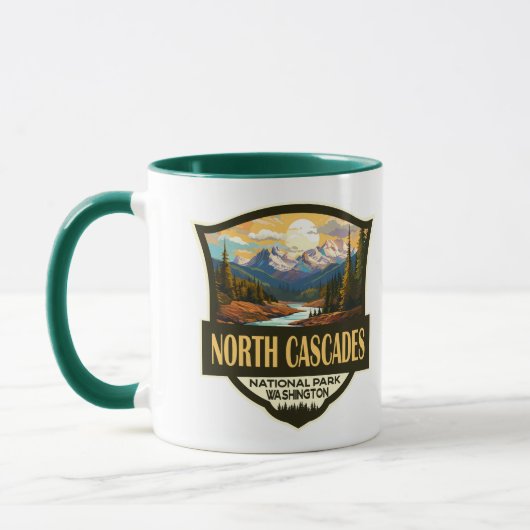 Nationalpark Nord Cascades - Illustration Tasse (Links)