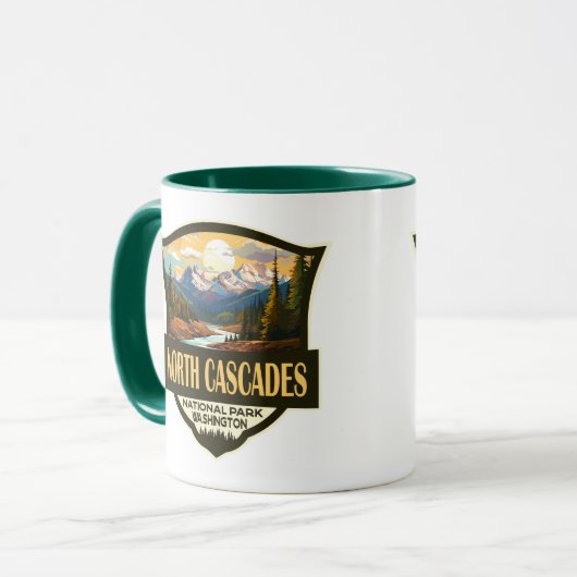 Nationalpark Nord Cascades - Illustration Tasse (Vorderseite Links)