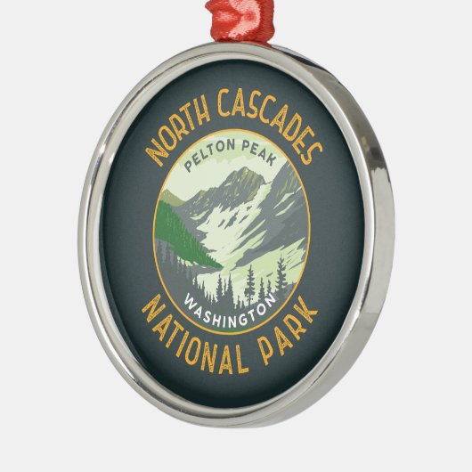 Nationalpark Nordkaskaden Retro Kunst Ornament Aus Metall (Links)