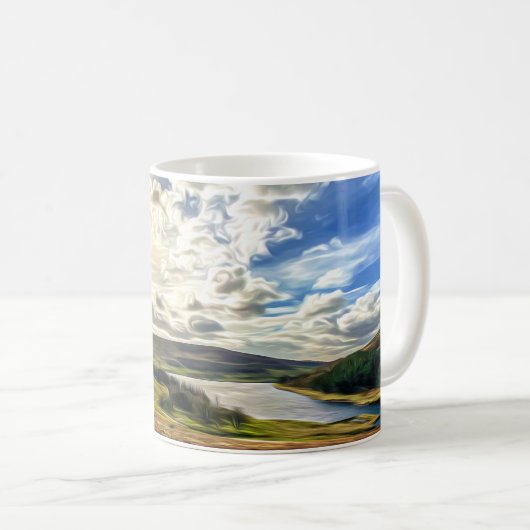 NATIONALPARK PEAK DISTRICT - DERBYSHIRE ENGLAND KAFFEETASSE (VorderseiteRechts)