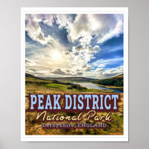 NATIONALPARK PEAK DISTRICT - DERBYSHIRE ENGLAND POSTER