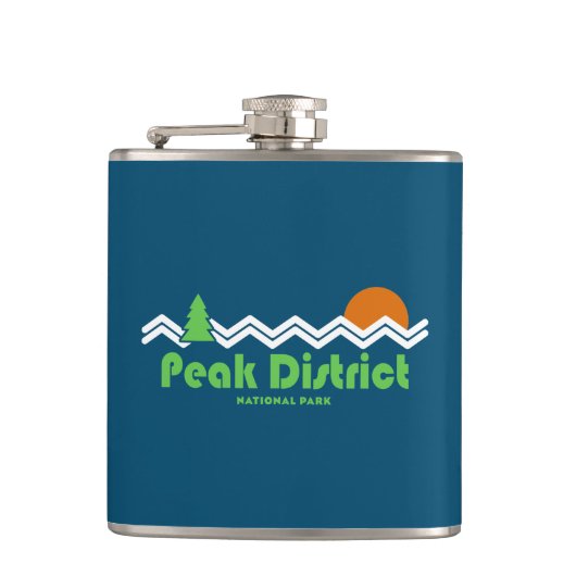 Nationalpark Peak District Flachmann (Vorderseite)