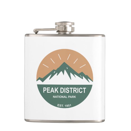 Nationalpark Peak District Flachmann (Vorderseite)