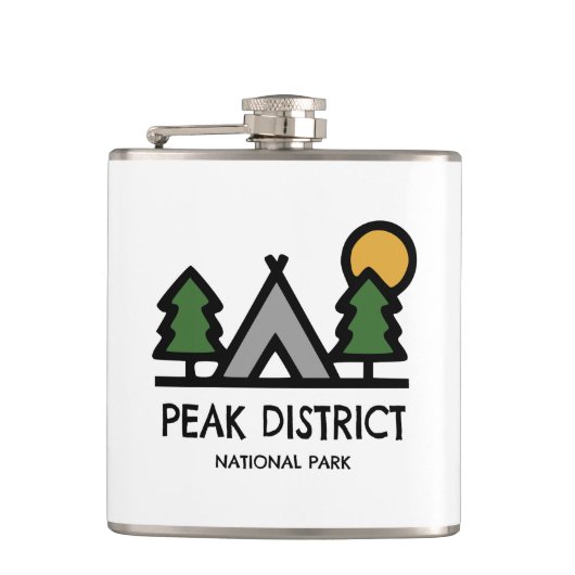 Nationalpark Peak District Flachmann (Vorderseite)