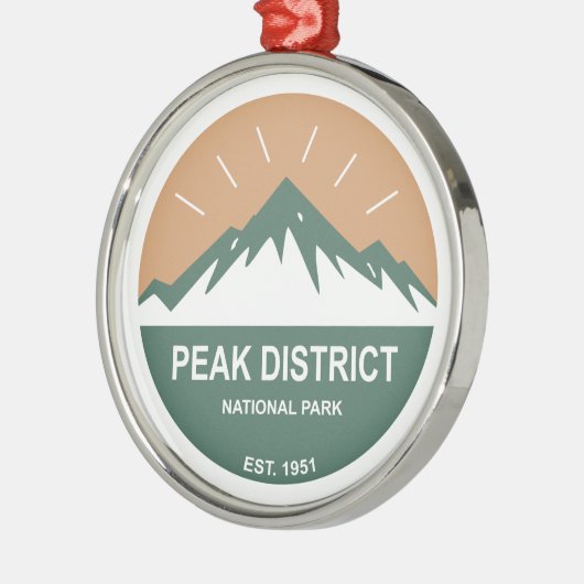 Nationalpark Peak District Ornament Aus Metall (Links)