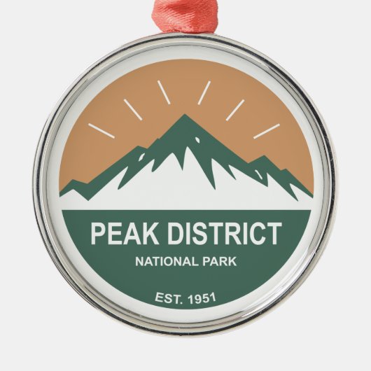 Nationalpark Peak District Ornament Aus Metall (Vorne)