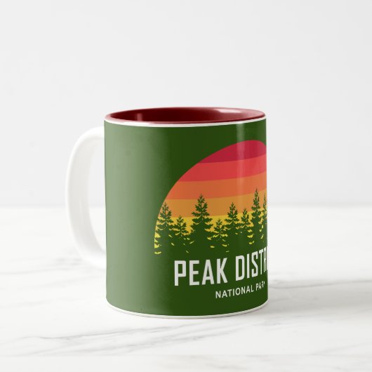 Nationalpark Peak District Zweifarbige Tasse (Vorderseite Links)
