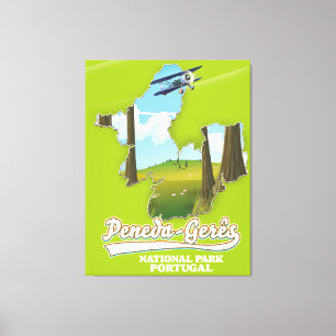 Nationalpark Peneda-gerês Portugal Karte Leinwanddruck