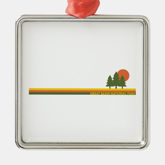 Nationalpark Pine Trees Ornament Aus Metall (Vorne)