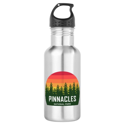 Nationalpark Pinnacles Edelstahlflasche (Vorderseite)