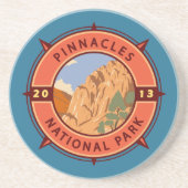 Nationalpark Pinnacles Emblem Getränkeuntersetzer (Vorne)