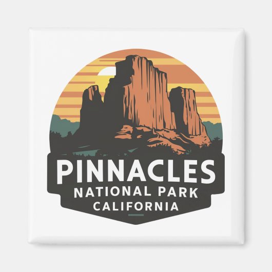 Nationalpark Pinnacles Emblem Magnet (Vorne)