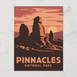 Nationalpark Pinnacles Feiertagspostkarte