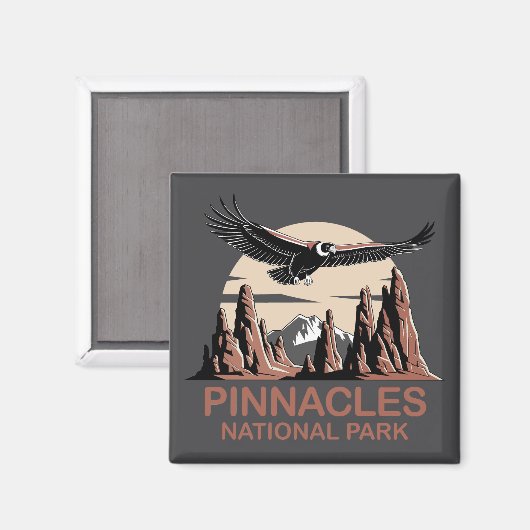 Nationalpark Pinnacles Magnet (Vorderseite/Rückseite)