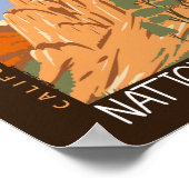 Nationalpark Pinnacles Poster (Ecke)