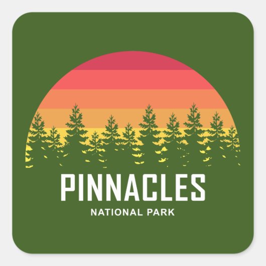 Nationalpark Pinnacles Quadratischer Aufkleber (Vorderseite)