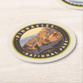 Nationalpark Pinnacles Runder Pappuntersetzer (Angewinkelt)