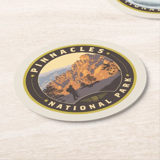 Nationalpark Pinnacles Runder Pappuntersetzer (Angewinkelt)