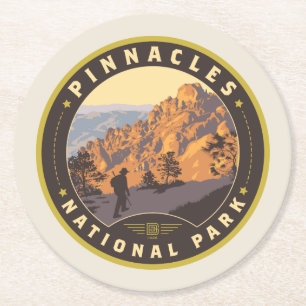 Nationalpark Pinnacles Runder Pappuntersetzer