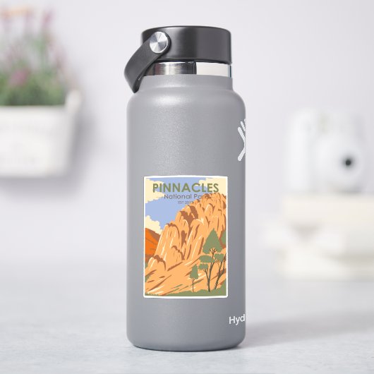 Nationalpark Pinnacles Vintag Aufkleber (HydroFlask)