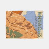 Nationalpark Pinnacles Vintag Fleecedecke (Vorderseite (Horizontal))