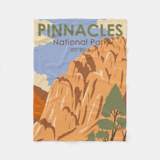 Nationalpark Pinnacles Vintag Fleecedecke (Vorderseite)