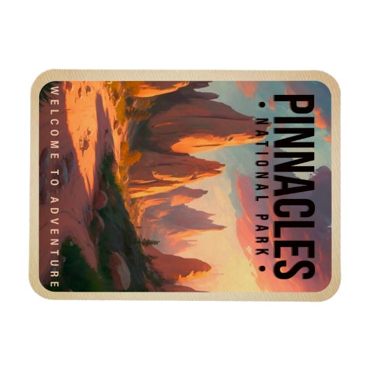Nationalpark Pinnacles Vintag Magnet (Horizontal)