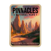 Nationalpark Pinnacles Vintag Magnet (Vertikal)