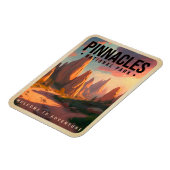 Nationalpark Pinnacles Vintag Magnet (Linke Seite)