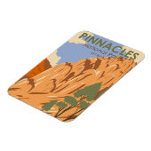 Nationalpark Pinnacles Vintag Magnet (Linke Seite)