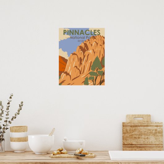 Nationalpark Pinnacles Vintag Poster (Küche)