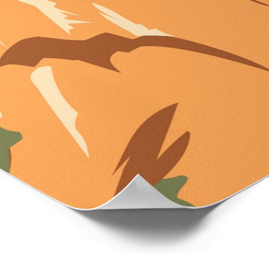 Nationalpark Pinnacles Vintag Poster (Ecke)