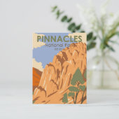 Nationalpark Pinnacles Vintag Postkarte (Stehend Vorderseite)