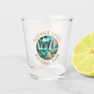 Nationalpark Plitvice Seen Kroatien Not leidend Schnapsglas