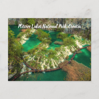Nationalpark Plitvice Seen Kroatien stilvoll Postkarte