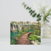 Nationalpark Plitvice Seen Kroatien stilvoll Postkarte (Stehend Vorderseite)