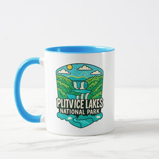 Nationalpark Plitvice Seen, Souvenir Tasse (Links)