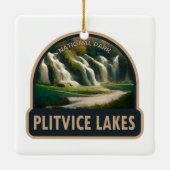 Nationalpark Plitvicer Seen Kroatien Keramikornament (Rückseite)