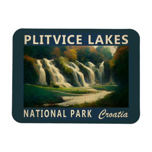 Nationalpark Plitvicer Seen Kroatien Magnet (Horizontal)