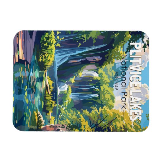 Nationalpark Plitvicer Seen Kroatien Magnet (Horizontal)