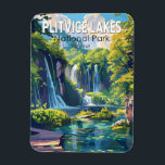 Nationalpark Plitvicer Seen Kroatien Magnet<br><div class="desc">Plitvice Lakes Vektorgrafik Design. Die Seen des Parks werden durch natürliche Travertindämme voneinander getrennt,  die durch Wasser entstehen,  das in dünnen Schichten über Schwellenwerten fließt.</div>