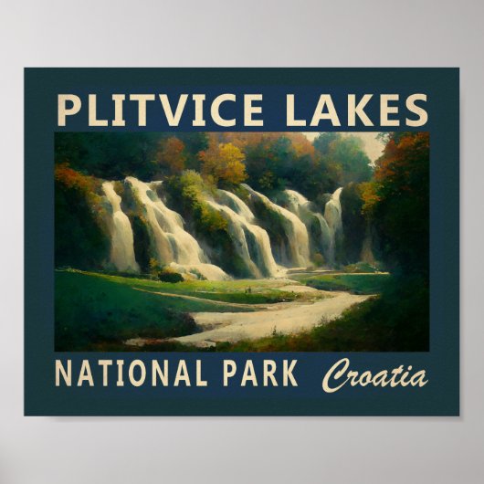 Nationalpark Plitvicer Seen Kroatien Poster (Vorne)