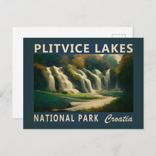 Nationalpark Plitvicer Seen Kroatien Postkarte (Vorne/Hinten)